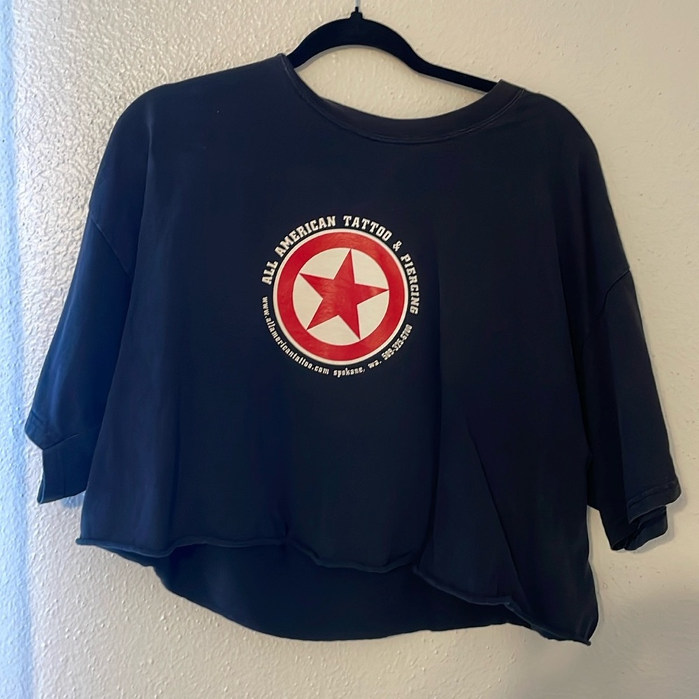 All American tattoo Cropped T-shirt Washington
